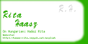 rita haasz business card
