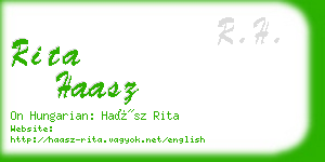 rita haasz business card